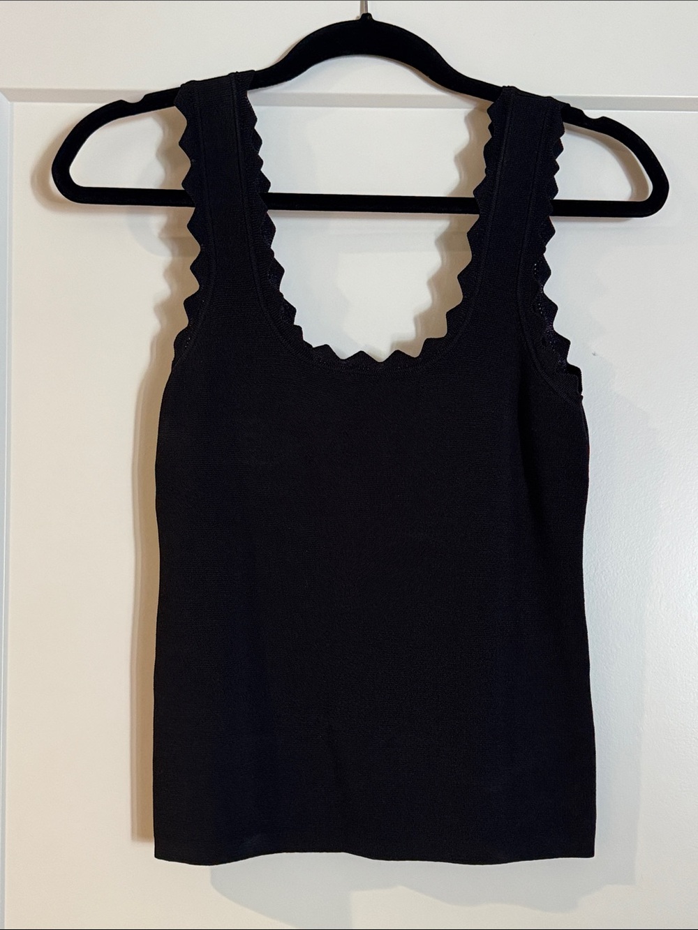 Black Ric Rac Compression Tank